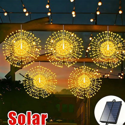 Solar Firework String Lights for Yard & Parties