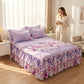 3-Piece Floral Ruffled Bed Sheet & Pillowcases Set