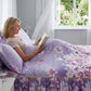 3-Piece Floral Ruffled Bed Sheet & Pillowcases Set