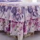 3-Piece Floral Ruffled Bed Sheet & Pillowcases Set