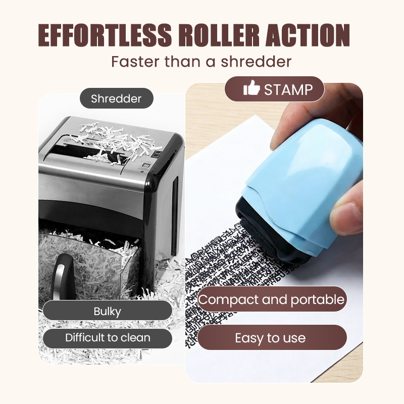 💞50K+ SOLD!🛡️ ✉️Privacy Roller Stamp – Hide personal info instantly. No shredding needed. Refillable & portable. 🔏✨