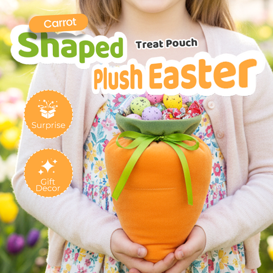 Carrot Shaped Plush Easter Treat Pouch