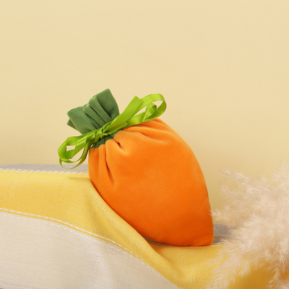 Carrot Shaped Plush Easter Treat Pouch