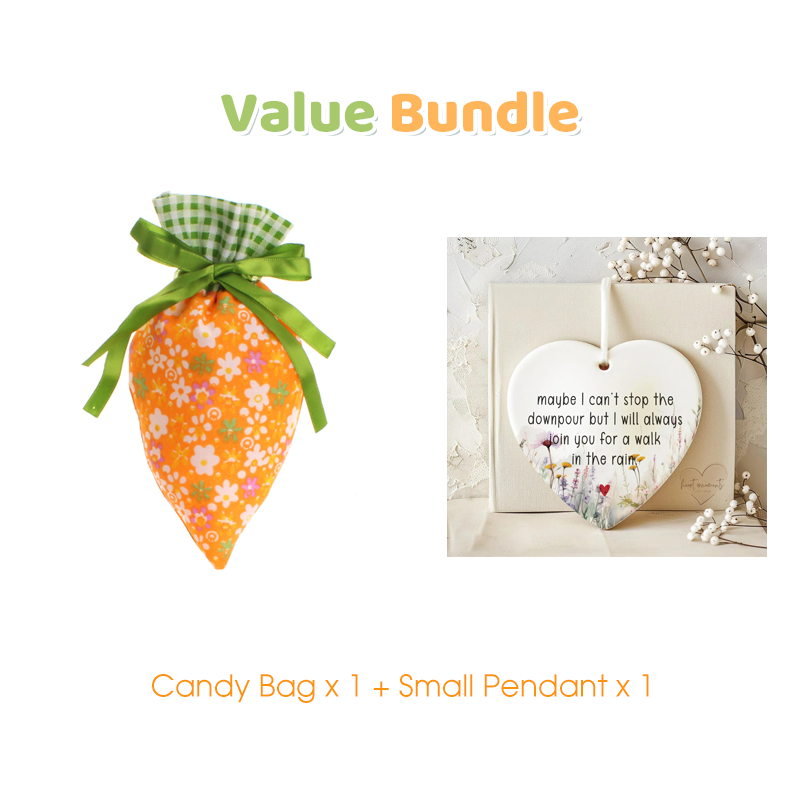 Carrot Shaped Plush Easter Treat Pouch