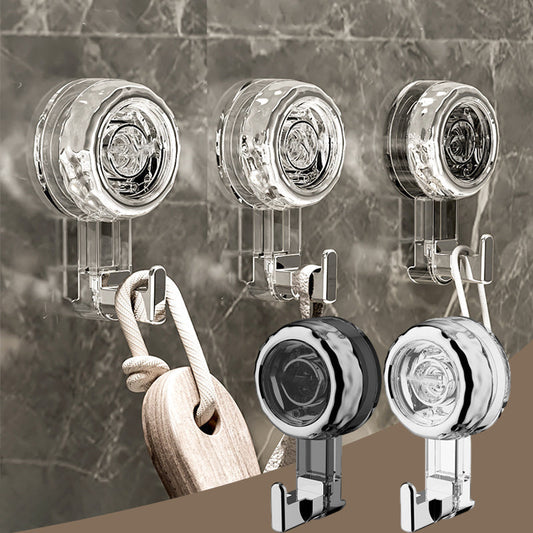 🔥 50% OFF! ✨ Punch-Free Swivel Vacuum Suction Cup Hooks – Rotating Suction Strong Fixation, No Drilling or Glue Marks & Water Splash Resistant – Electroplated Aesthetic Design for Kitchen, Bathroom & Door Organizing 🪝