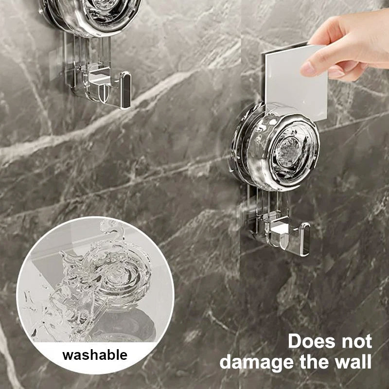 🔥 50% OFF! ✨ Punch-Free Swivel Vacuum Suction Cup Hooks – Rotating Suction Strong Fixation, No Drilling or Glue Marks & Water Splash Resistant – Electroplated Aesthetic Design for Kitchen, Bathroom & Door Organizing 🪝
