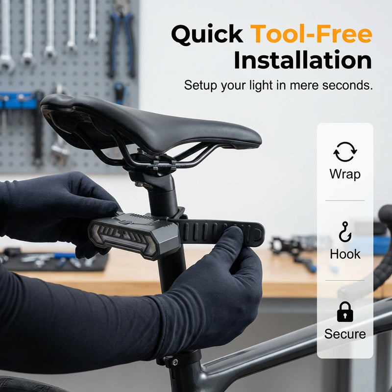 🚴 50% OFF NOW! 🔦 Wireless Turn Signal Light for Bicycles – Rechargeable, Waterproof & Perfect for Night Safety 💡