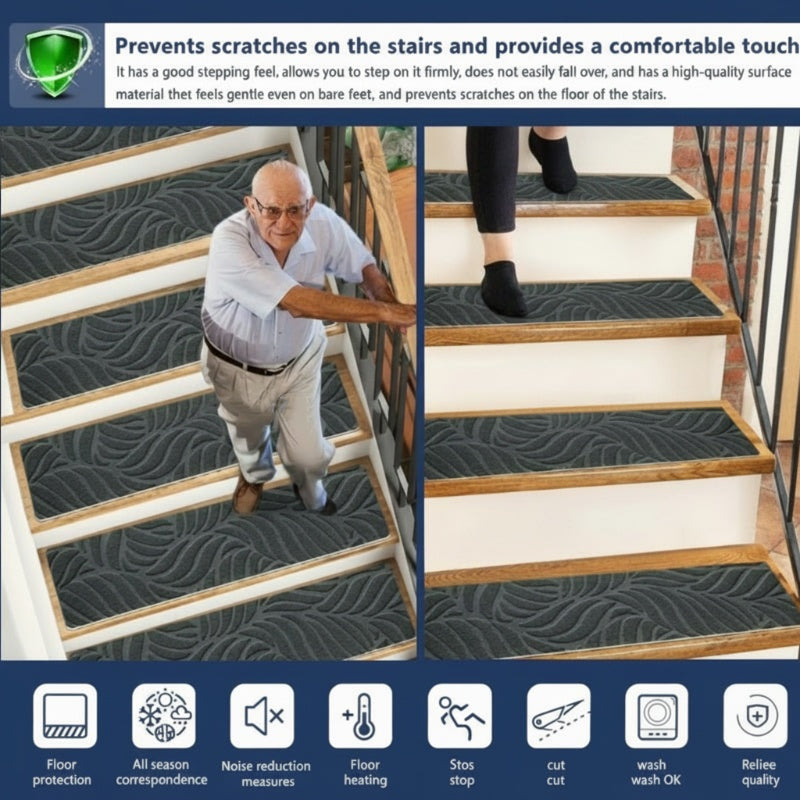 👣 LIMITED TIME 50% OFF! ✨ Self-Adhesive Anti-Slip Stair Tread Pads – Enhanced Safety, Durable Protection & Noise Reduction – Easy Install ✨