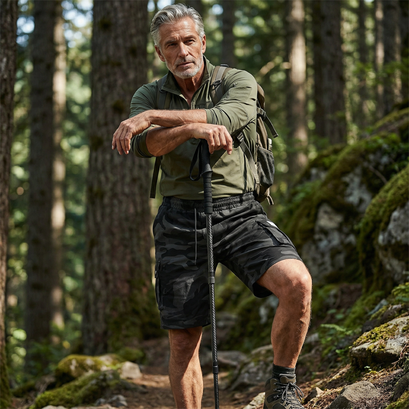 Men's Tactical Cargo Shorts – Multi-Pocket & Relaxed Fit – Camo Streetwear 💪