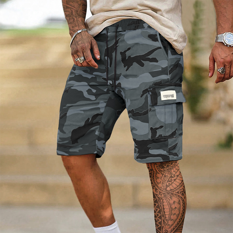 Men's Tactical Cargo Shorts – Multi-Pocket & Relaxed Fit – Camo Streetwear 💪