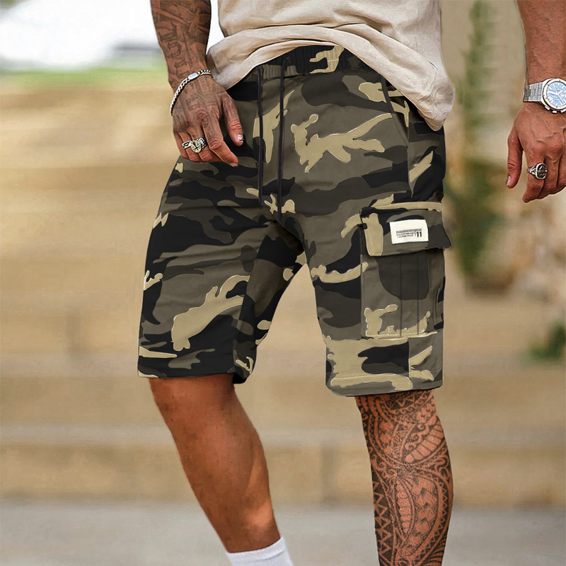Men's Tactical Cargo Shorts – Multi-Pocket & Relaxed Fit – Camo Streetwear 💪