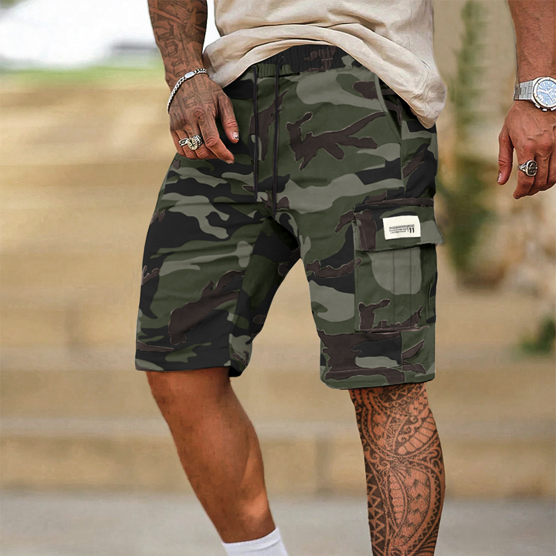 Men's Tactical Cargo Shorts – Multi-Pocket & Relaxed Fit – Camo Streetwear 💪