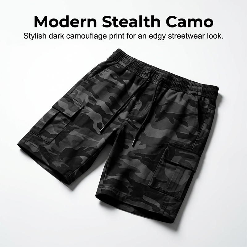 Men's Tactical Cargo Shorts – Multi-Pocket & Relaxed Fit – Camo Streetwear 💪
