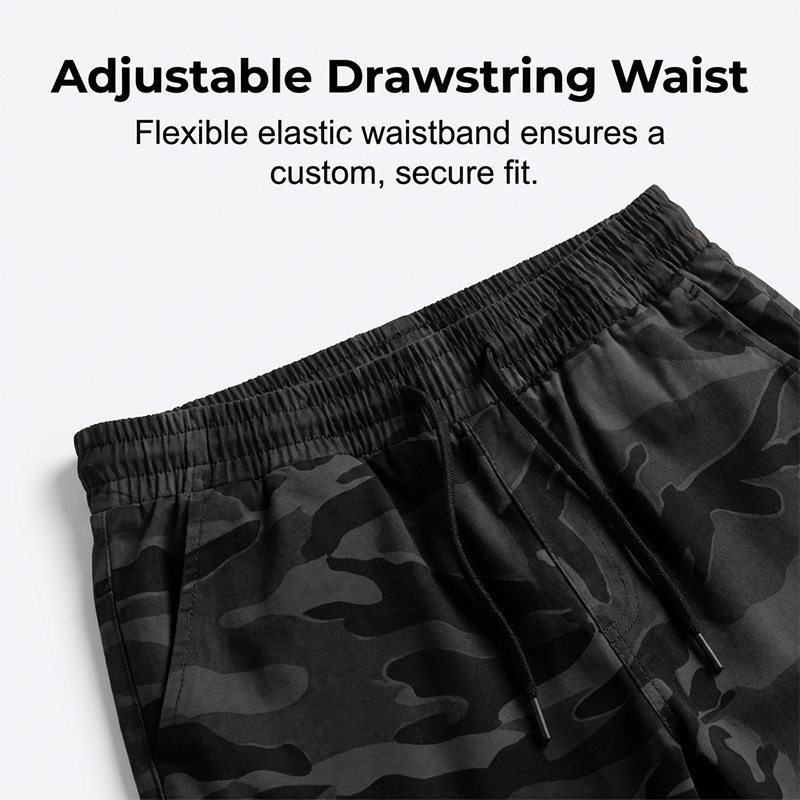 Men's Tactical Cargo Shorts – Multi-Pocket & Relaxed Fit – Camo Streetwear 💪