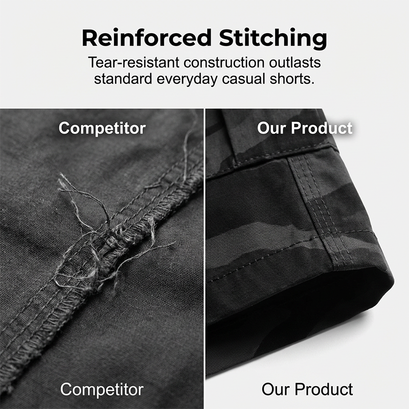 Men's Tactical Cargo Shorts – Multi-Pocket & Relaxed Fit – Camo Streetwear 💪