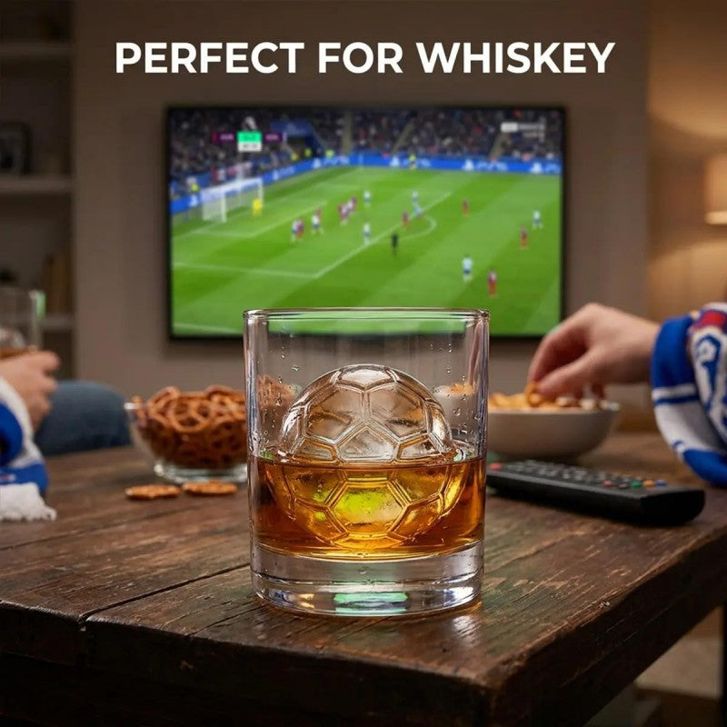 📢📢50% OFF!! ⏰ Silicone Soccer Ball Ice Cube Tray – 5.5 cm Cubes, Slow-Melting, Leak-Proof Design, 4 Colors, Perfect for Game Nights & Cocktails 🥂