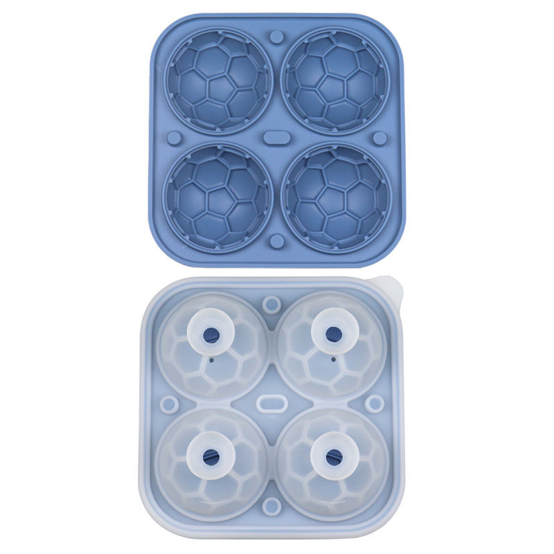 📢📢50% OFF!! ⏰ Silicone Soccer Ball Ice Cube Tray – 5.5 cm Cubes, Slow-Melting, Leak-Proof Design, 4 Colors, Perfect for Game Nights & Cocktails 🥂
