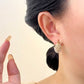 💍 LIMITED-TIME 50% OFF! ✨ Faux Pearl Basket Hoop Earrings – Gold Tone, Unique Weave, Classic Elegance 🪀