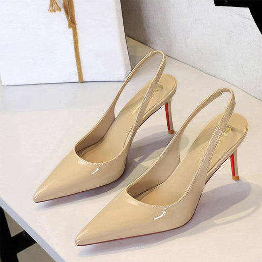 👠Elegant women's patent leather pointed-toe stiletto heels