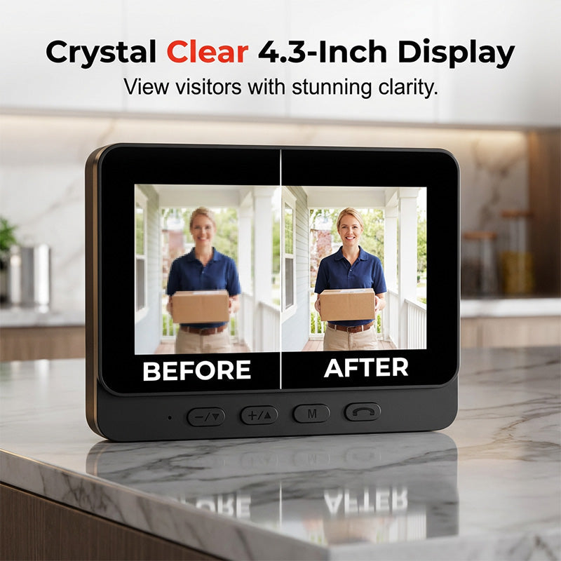 🏠⚡ LIMITED TIME 50% OFF! Smart Video Doorbell with 4.3" Display – Real-Time Monitoring & Two-Way Talk 🏡💖