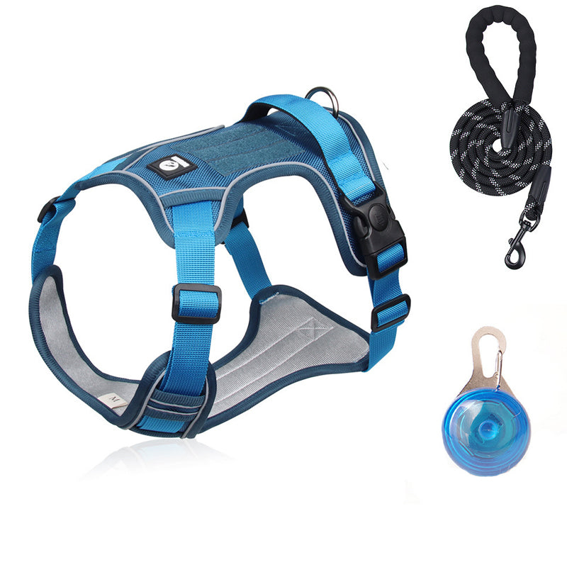 🐶 50% OFF NOW! 🛡️ No Pull Dog Harness with Leash & LED Collar – Secure & Comfortable ✨