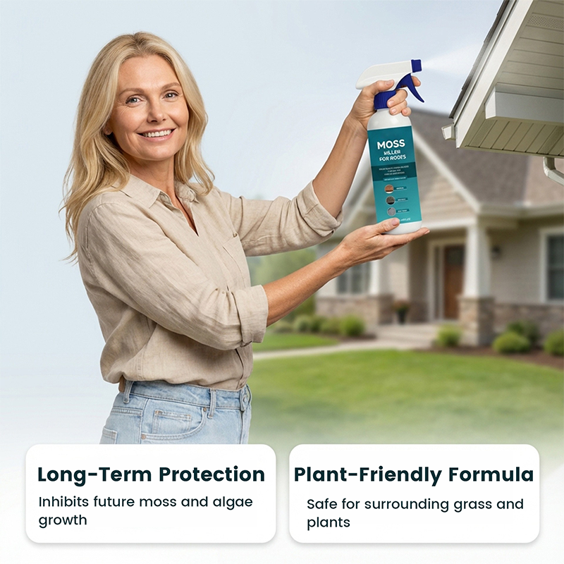 🤩Limited Buy 2 Get 1 Free!🌧️Multi-Surface Roof Moss & Algae Cleaner Spray 🏠✨