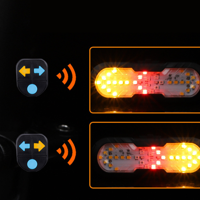 🎉 2026 Sale — Over 21,000 Sold!🚲 Smart Bike Tail Light With Wireless Remote‑USB Rechargeable Turn Signal Lamp 💡
