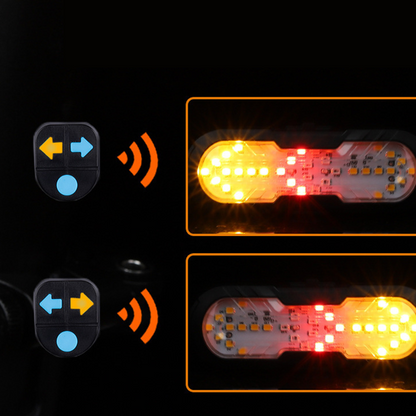 🎉 2026 Sale — Over 21,000 Sold!🚲 Smart Bike Tail Light With Wireless Remote‑USB Rechargeable Turn Signal Lamp 💡