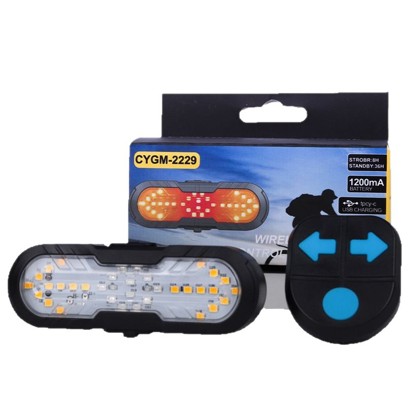 🎉 2026 Sale — Over 21,000 Sold!🚲 Smart Bike Tail Light With Wireless Remote‑USB Rechargeable Turn Signal Lamp 💡