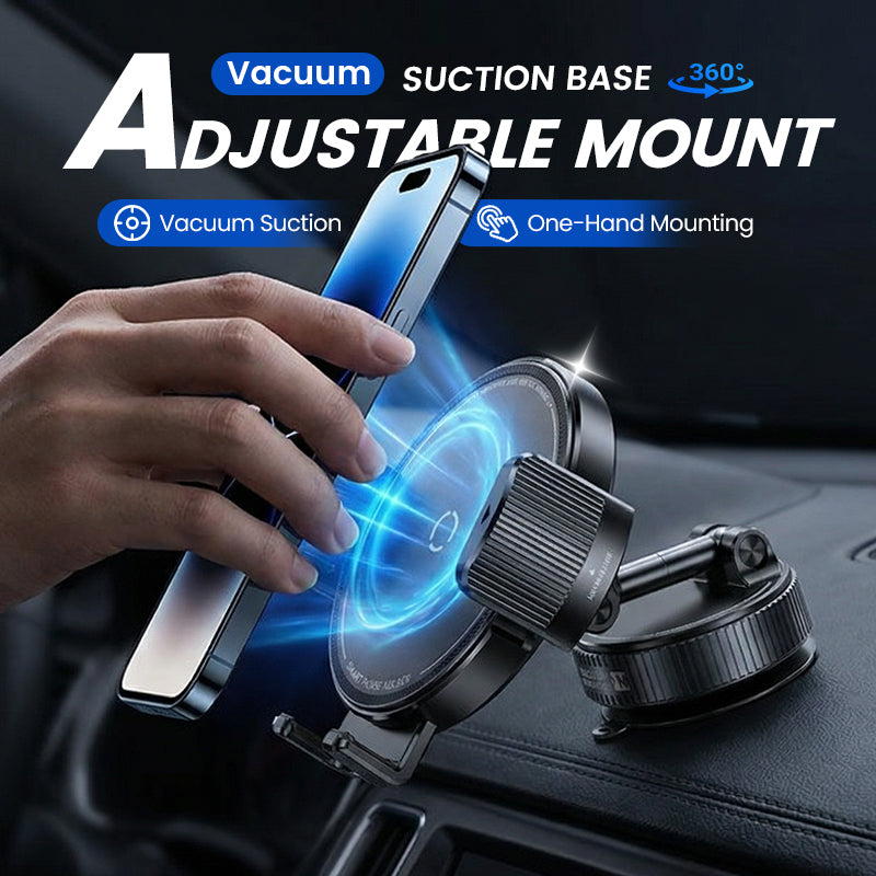 Adjustable Magnetic Car Mount with Vacuum Suction Base