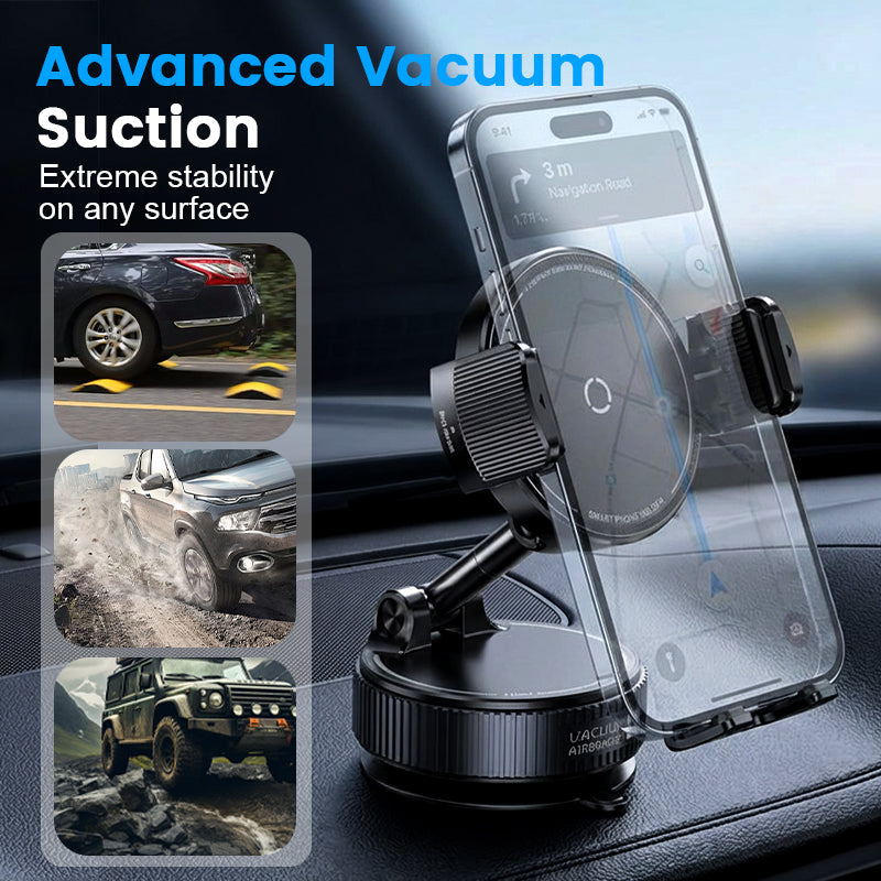 Adjustable Magnetic Car Mount with Vacuum Suction Base