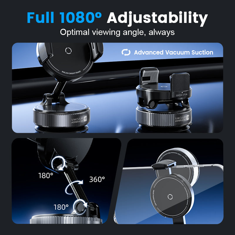Adjustable Magnetic Car Mount with Vacuum Suction Base