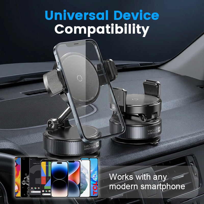 Adjustable Magnetic Car Mount with Vacuum Suction Base