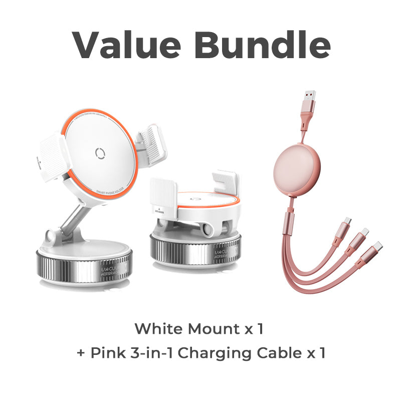 Adjustable Magnetic Car Mount with Vacuum Suction Base