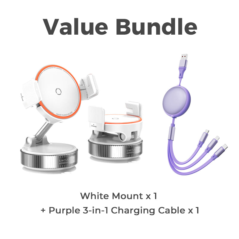 Adjustable Magnetic Car Mount with Vacuum Suction Base