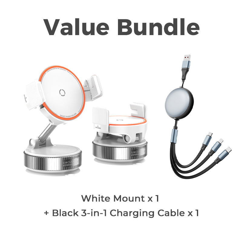 Adjustable Magnetic Car Mount with Vacuum Suction Base