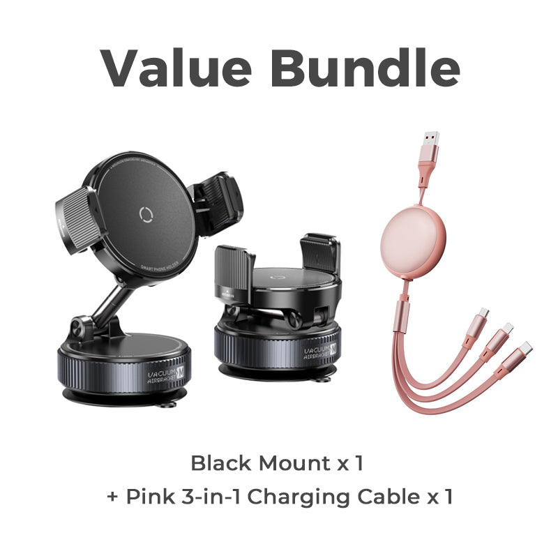 Adjustable Magnetic Car Mount with Vacuum Suction Base