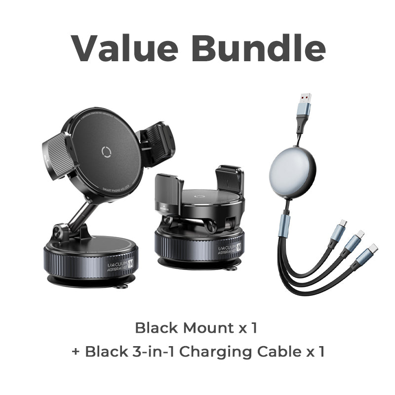 Adjustable Magnetic Car Mount with Vacuum Suction Base