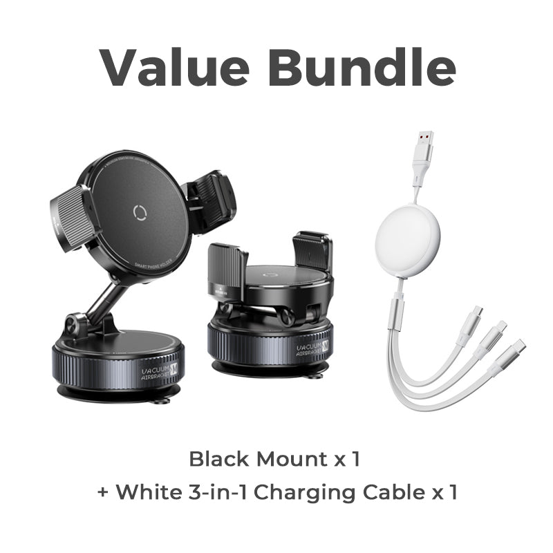 Adjustable Magnetic Car Mount with Vacuum Suction Base