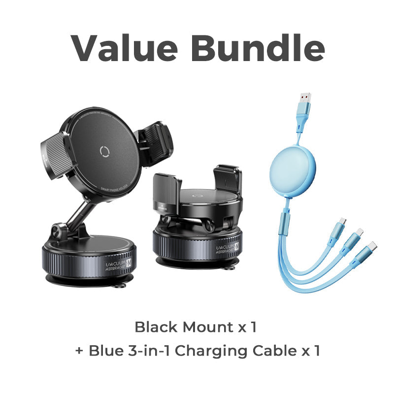 Adjustable Magnetic Car Mount with Vacuum Suction Base