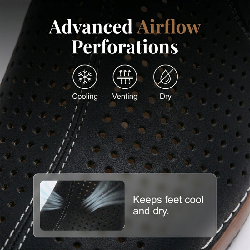 👡 Women's Perforated Platform Mules – Slip-On, Comfortable, Chic 🌿