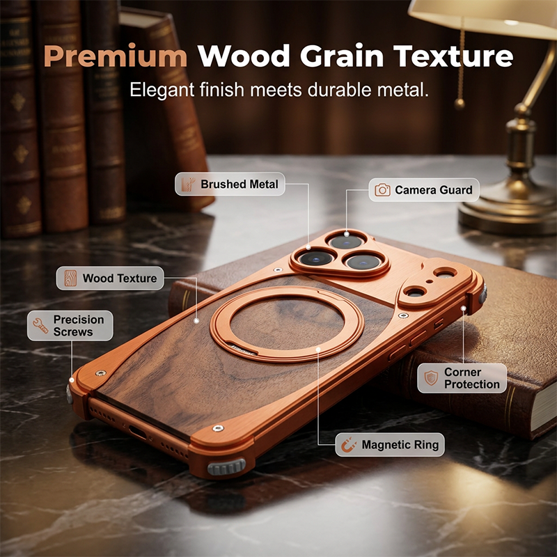 📢Minimalist Phone Case with Rotating Ring Stand