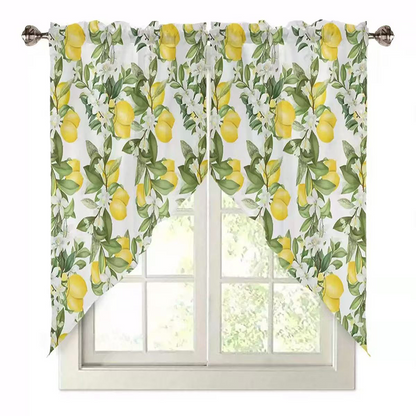 🌿 Botanical Print Rod Pocket Window Curtains 🌸
