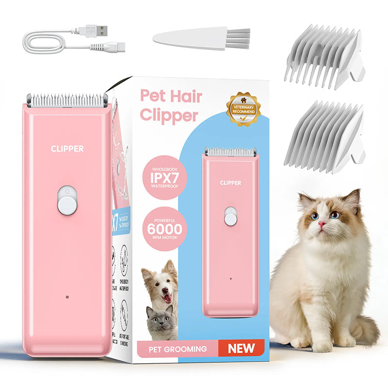 🔥Huge 50% Off Limited Time! Quiet Cordless Pet Clipper 🐶 Sharp Ceramic Blade, IPX7 Waterproof, 90 Mins Long Battery Life🐾