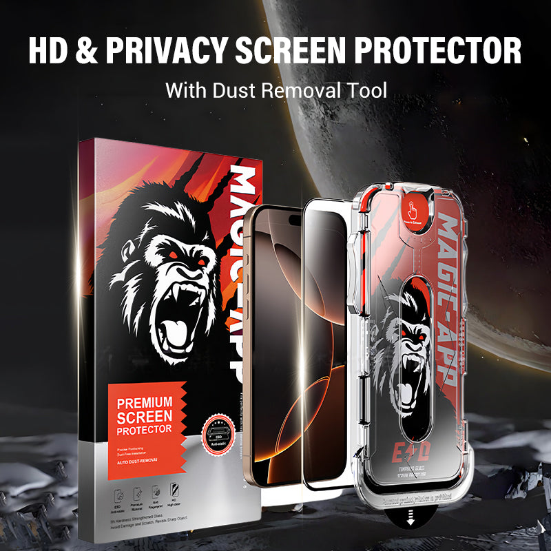 HD & Privacy Screen Protector with Dust Removal Tool