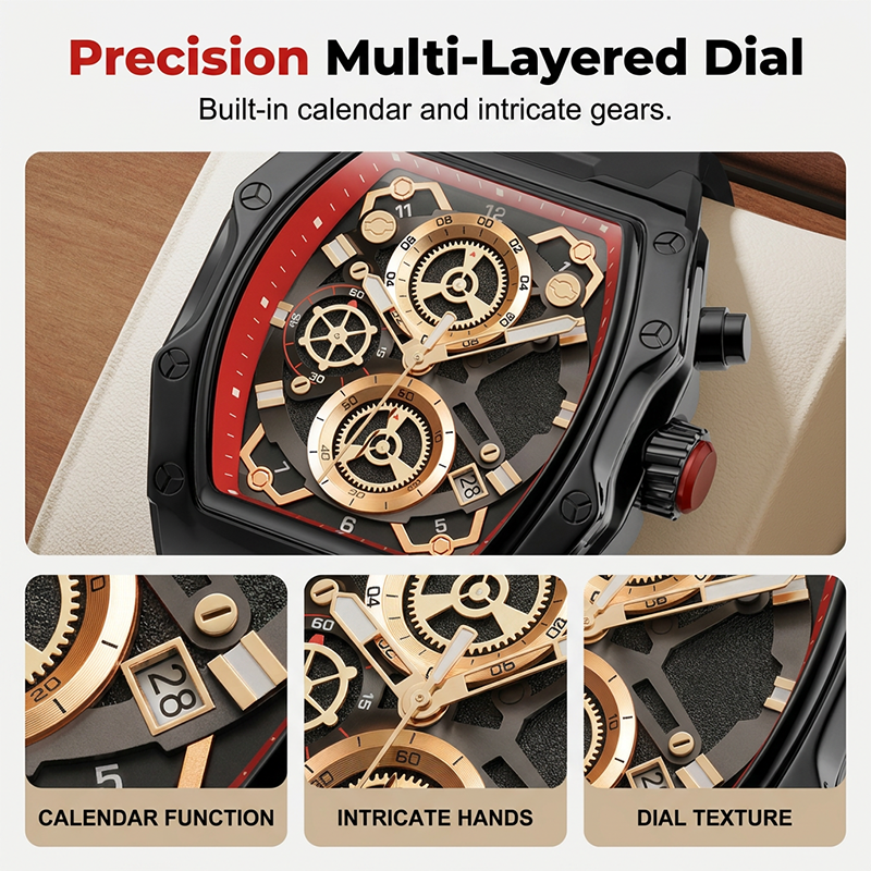 ⌚ LIMITED-TIME 50% OFF! ✨ Men's Tonneau Quartz Watch – Retro, Premium, Minimalist ✨
