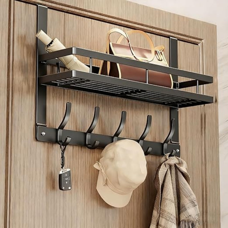 🔥 Over The Door Hooks with Storage Basket