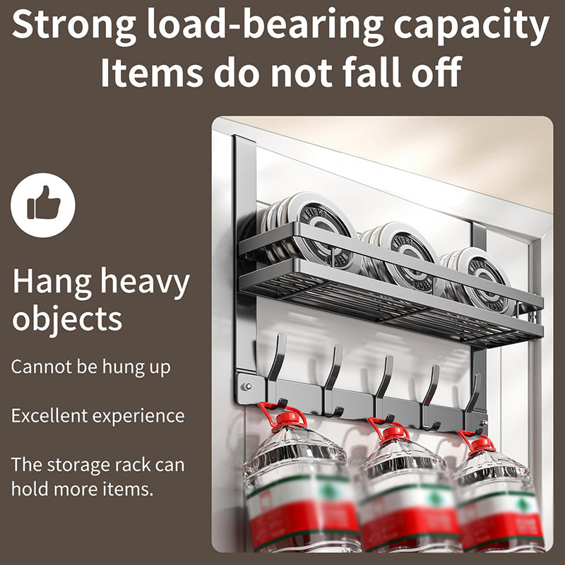 🔥 Over The Door Hooks with Storage Basket