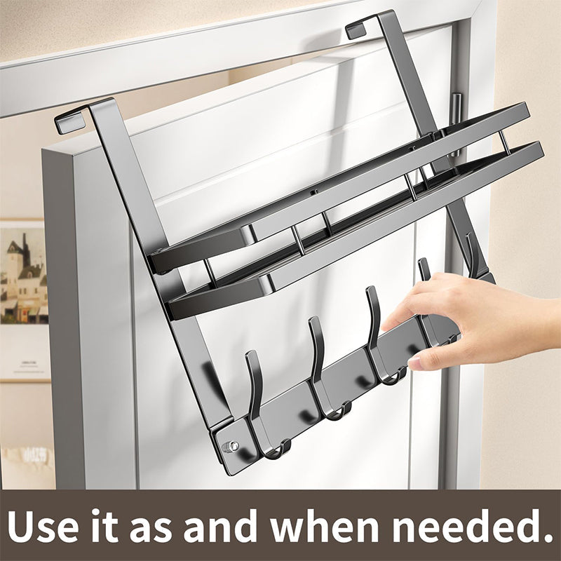 🔥 Over The Door Hooks with Storage Basket