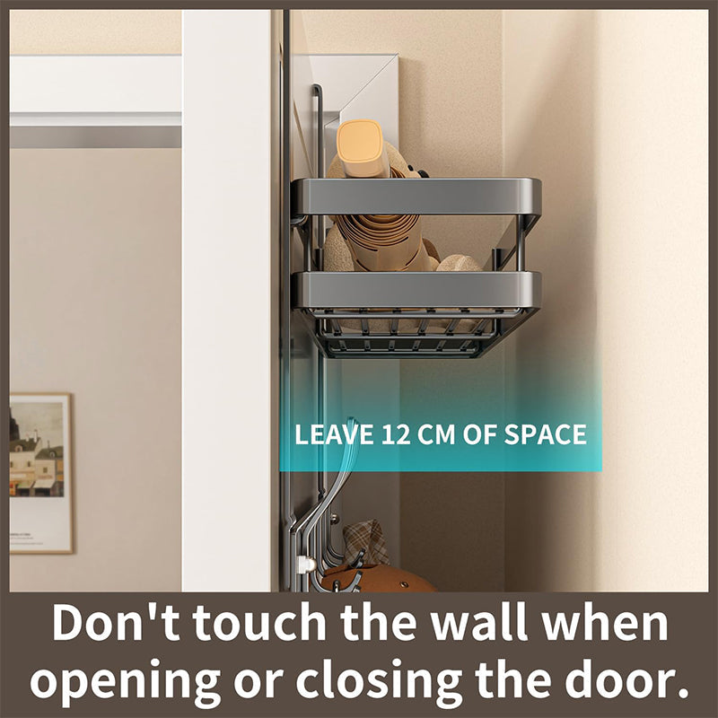 🔥 Over The Door Hooks with Storage Basket